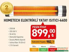 HOMETECH ELEKTRİKLİ YATAY ISITICI fiyat ve kampanya bilgisi